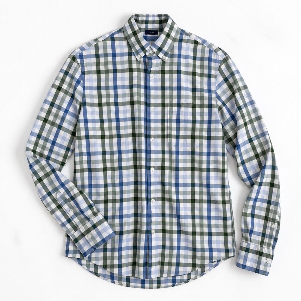 J. Crew Slim Flex Washed Button Down Shirt in Plaid